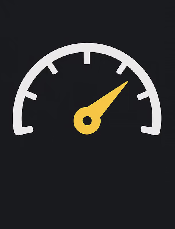A cartoon of a speedometer measuring page speeds